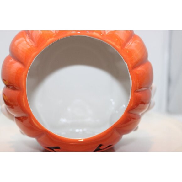 Cookie/Candy Jar - Derby Pumpkin - Fitz & Floyd - 8" - Picture 6 of 8